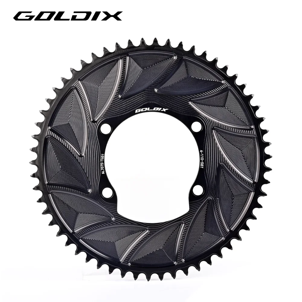 GOLDIX Road Bike Gravel Bike Single Chainring 110BCD Suitable for Shimano R7000 R8000 R8100 R9200 Suitable for Crank Power Meter
