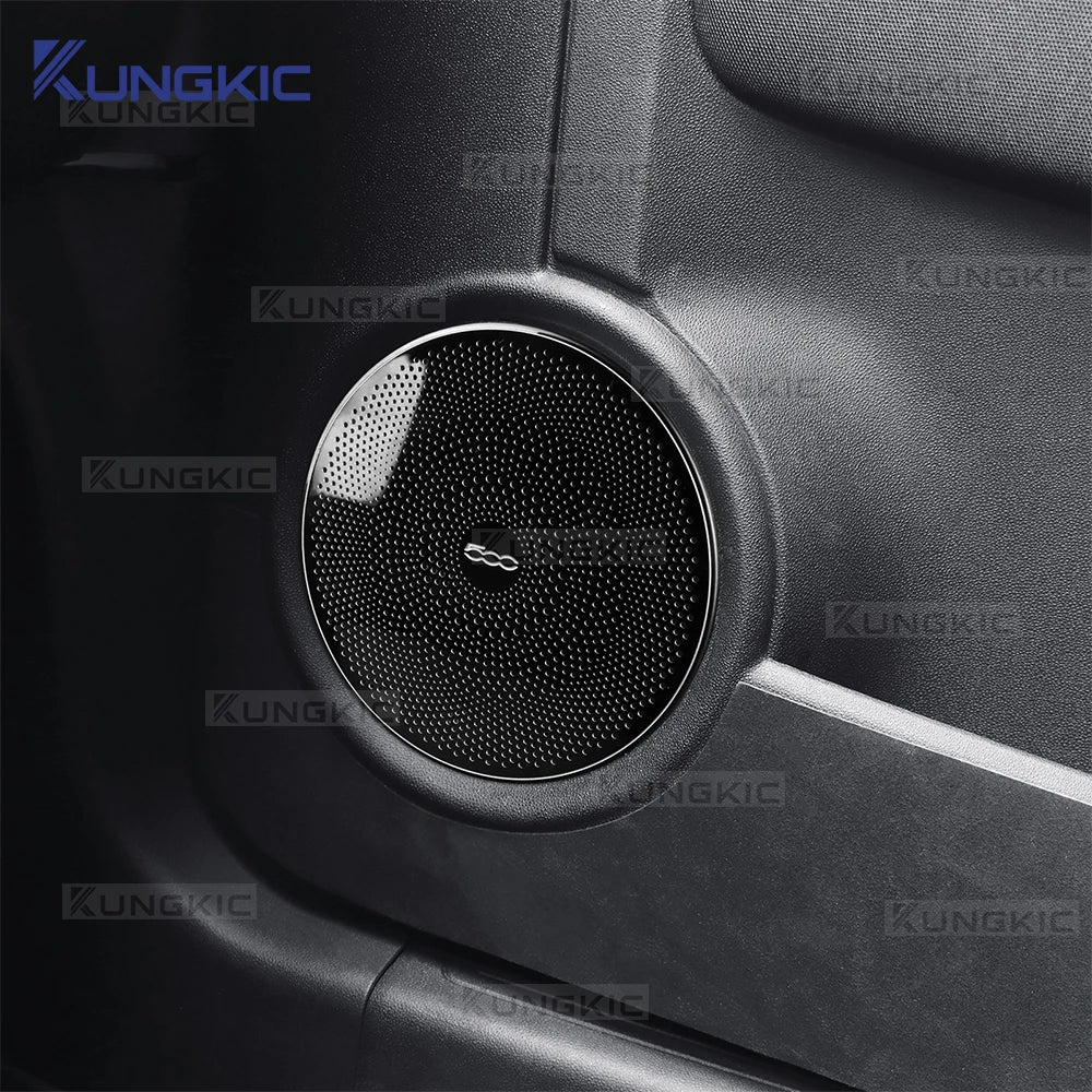 For Abarth 595 595C 695 695C 2012-2024 Fiat 500 500C 2008-2024 500E 2012-2019 Car Stainless Steel Door Horn Audio Speaker Trim
