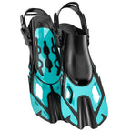 Snorkel Fins Swim Fins Adjustable Buckles Swimming Flippers Short Silicone Scuba Diving Shoes Open Heel Travel Size Beginners