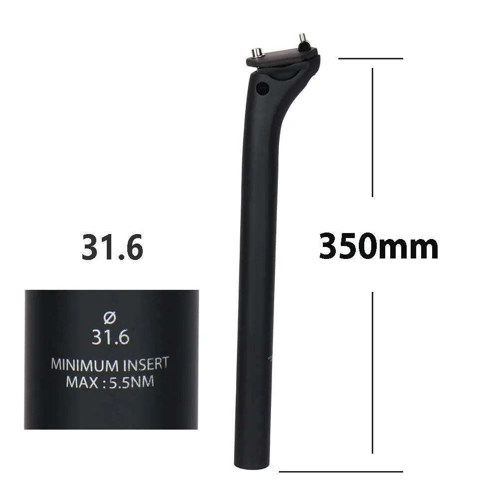 ELITAONE MTB Carbon Seat Post 27.2/30.9/31.6mm Offset 20mm Road Bike Seatpost with Carbon Fiber Base Cover