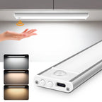 High Capacity Battery USB Rechargeable LED Light Bar Aluminium Motion Sensor Magnetic Strip For Stairs Closet Cabinet Night Lamp