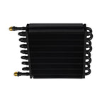 Universal transmission oil cooler kit aluminum radiator with hose, 10 row black
