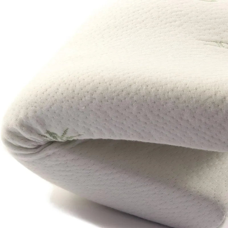 Bamboo Memory Foam Neck Pillow 50x30cm Ergonomic Sleeping Pillow with Zipper Cover