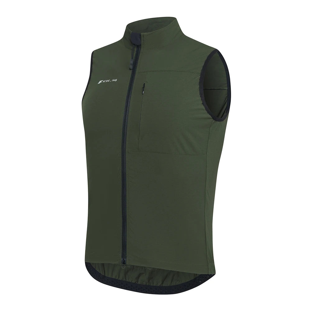 BCBE-ING Men Cycling Vest Sleeveless Windproof Cycling Gilet Lightweight Breathable Bike Vest YKK Zip Chaleco Ciclismo Hombre
