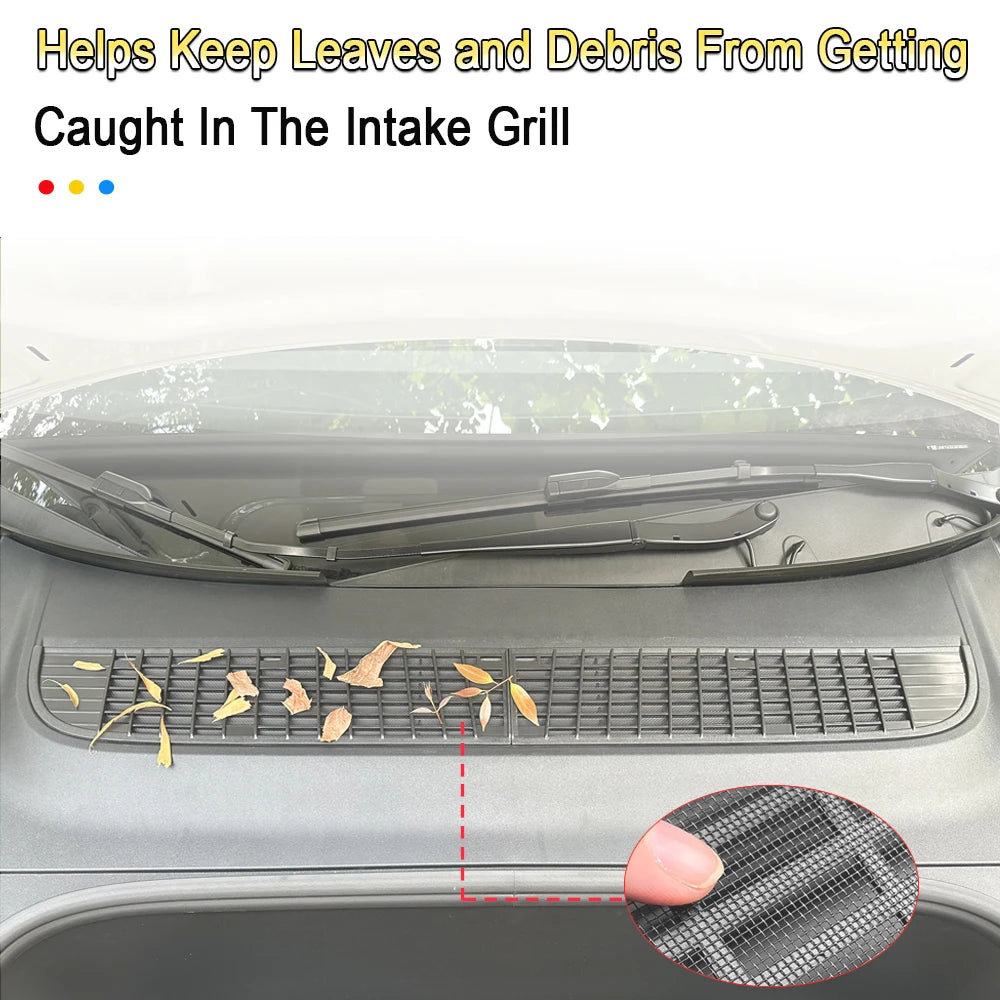 USVOTOV Air Inlet Protective Cover For Tesla Model Y Juniper Model 3 2025 2026 Accessories Anti-leaves Air-Conditioning Grill