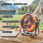Portable 6 in 1 Outdoor Camping Fan 20000mAh Rechargeable Wireless Tent Ceiling Fan 4 Speed Adjustment LED Lighting Power Bank
