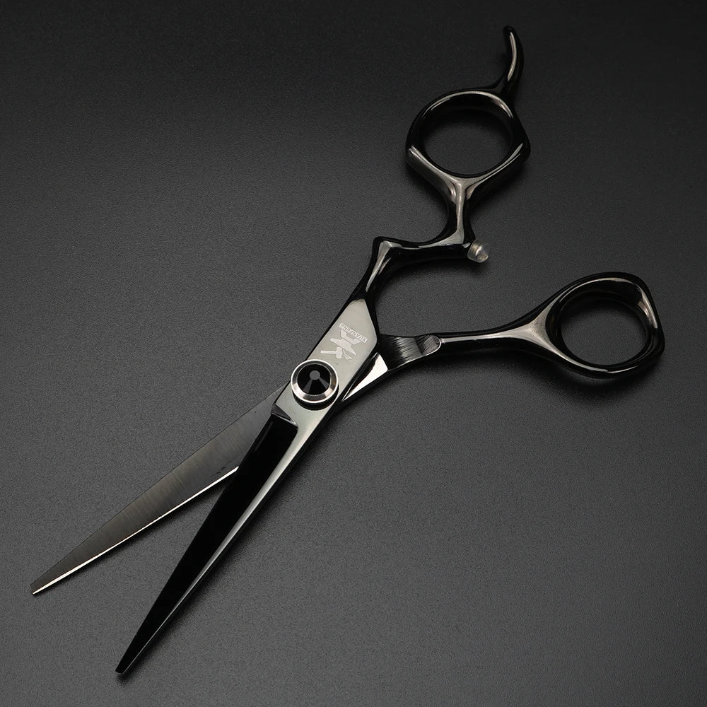 XUANFENG black Mirror Hair Scissors 6-inch JP440C Barber Cutting Scissors and Thinning Scissors Very Cool