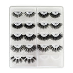 Free Shipping 10Pairs/Pack Fluffy Wispy Natural Strip Lashes With Spikes Wholesale in Bulk Faux Mink Lashes Supplies