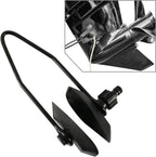 Outboard Motor Flusher Rectangular Spring Steel & Rubber Water Flush Attachment, Black