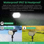 Solar Lights Outdoor  92 LED Solar Spot Lights Outdoor IP67 Waterproof Solar Garden Lights 2 In 1 for Yard Garden Porch