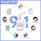 15ML Ace Gel 9-in-1 Nail Glue Gel Nail Polish Transparent Clear Function UV Gel Soak Off Nail Art Varnish Thickness Base coat