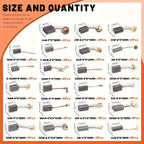92 Pieces of Motor Carbon Brushes 23 Different Sizes of Carbon Brushes Are Used to Replace and Repair Power Tool Parts