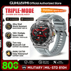 2026 New 800mAh Big Battery Smart Watch Men Outdoor GPS Flashlight 5ATM Waterproof Bluetooth Call AMOLED HD Sports Smartwatches