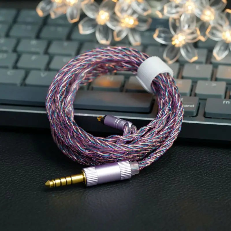 IvipQ-554 4-Core HiFi IEM Upgrade Cable 2.5/3.5/4.4mm Plug MMCX 2Pin QDC TFZ