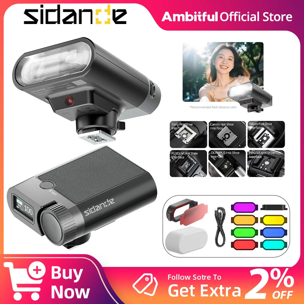 SIDANDE S1 Portable Universal Camera Flash G16 High Brightness Camera Flash