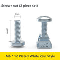 M6 12 White / 100pcs