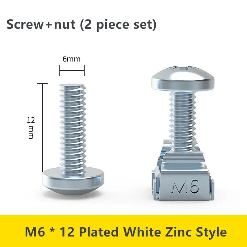 M6 12 White / 100pcs