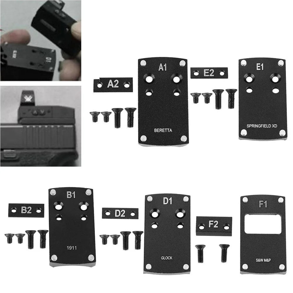 Optics 1911/Beretta/SW&MP/Springfield XD Pistol Optics Aiming Scope Gasket Clip Adapter Mount Adapter Plate Sight Mount