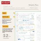 Kinbor 2026 Weekly Planner Work Plan Notebook Daily Time Management Two Pages A Week Schedule Book Self Disciplined Punch Book