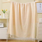 Turkish beach towel striped tassel fringe, extra large absorbent bath towel 100x180cm