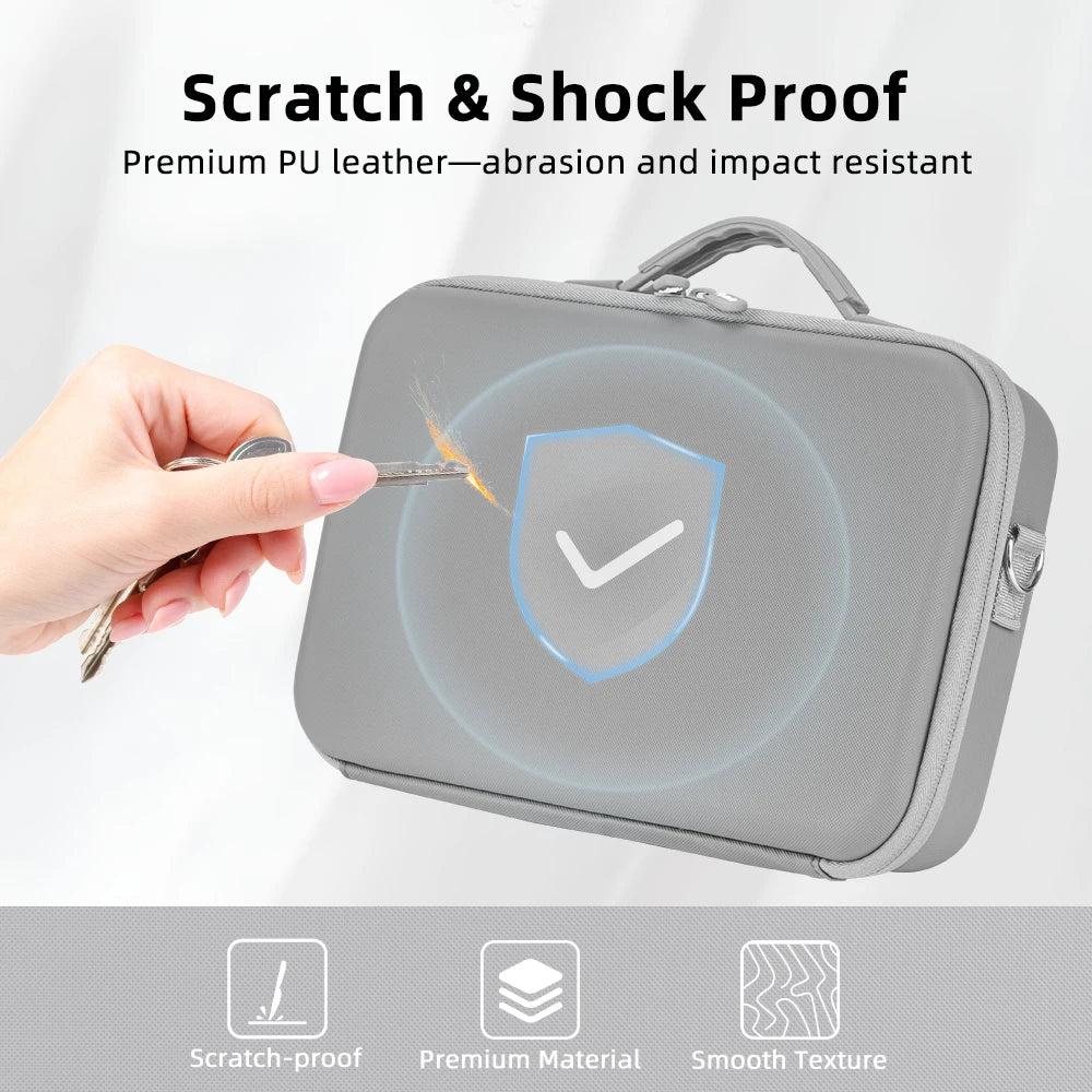 Flymile Carrying Case for Insta360 X5 Camera Storage Bag PU Box Anti-Scratch Handbag Travel Bag Protective Accessories
