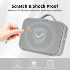 Flymile Carrying Case for Insta360 X5 Camera Storage Bag PU Box Anti-Scratch Handbag Travel Bag Protective Accessories