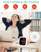 Rechargeable visual countdown timer, digital kitchen timer for home school office, 1pc
