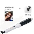 22/26/32mm Multifunction Straightener & Curler Comb Tourmaline Ceramic Simply Round Hot Brush LCD Display Salon Style Curly Tool