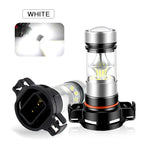 2PCS LED Fog Light PSX24W,2504,12276 5202 H16(EU),PS19W PS24W,5201 White/Amber Front DRL Light Bulbs Lamps Car Light Accessories
