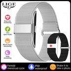 LIGE Smart Bracelet Waterproof Fitness Tracker with Pedometer, Vibration Alarm, Message Alerts