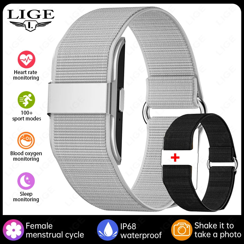 LIGE Smart Bracelet Waterproof Fitness Tracker with Pedometer, Vibration Alarm, Message Alerts