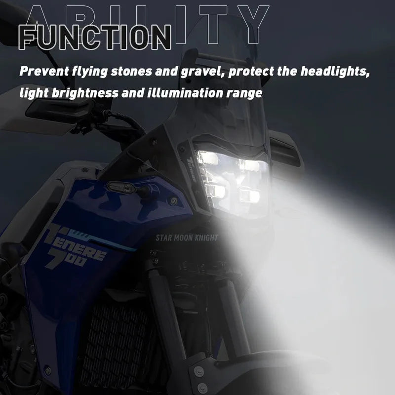 TENERE 2025 Headlight Guard For YAMAHA Tenere 700 Tenere700 Rally Accessories Motorcycle Acrylic Front Light Protector Cover