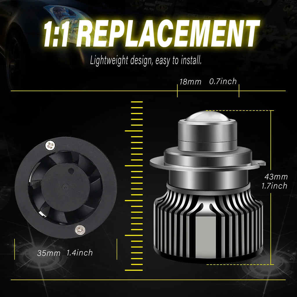 H7 Laser Lens H11 Led Fog Light Bulb H11 Led Fog Lamp H8 H16 9005 HB3 9006 HB4 CSP Blue 6000K 3000K Turbo Fog Light For Car 12V