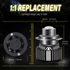 H7 Laser Lens H11 Led Fog Light Bulb H11 Led Fog Lamp H8 H16 9005 HB3 9006 HB4 CSP Blue 6000K 3000K Turbo Fog Light For Car 12V