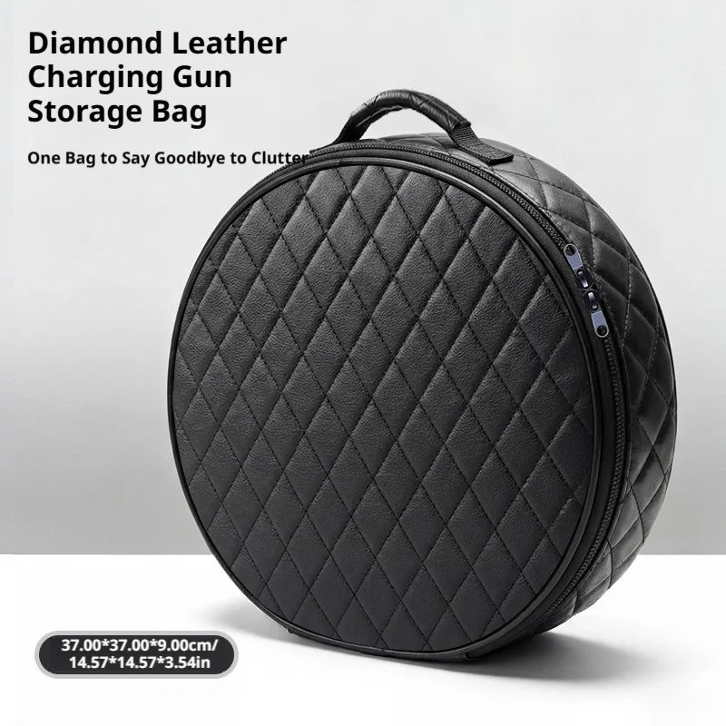 Waterproof Portable EV Charger Cable Storage Bag for Electric Vehicle Charging Gun Organizer Tool Case Auto Rechargeable Handbag