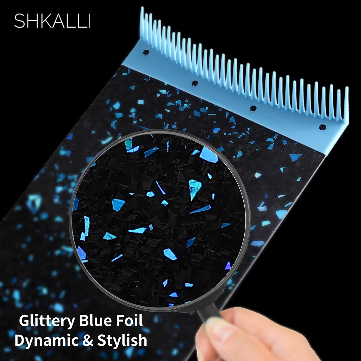 SHKALLI Professional Carbon Fiber Hair Coloring Board with Comb Teeth Hair Dyeing Styling Tool for Hairdressers
