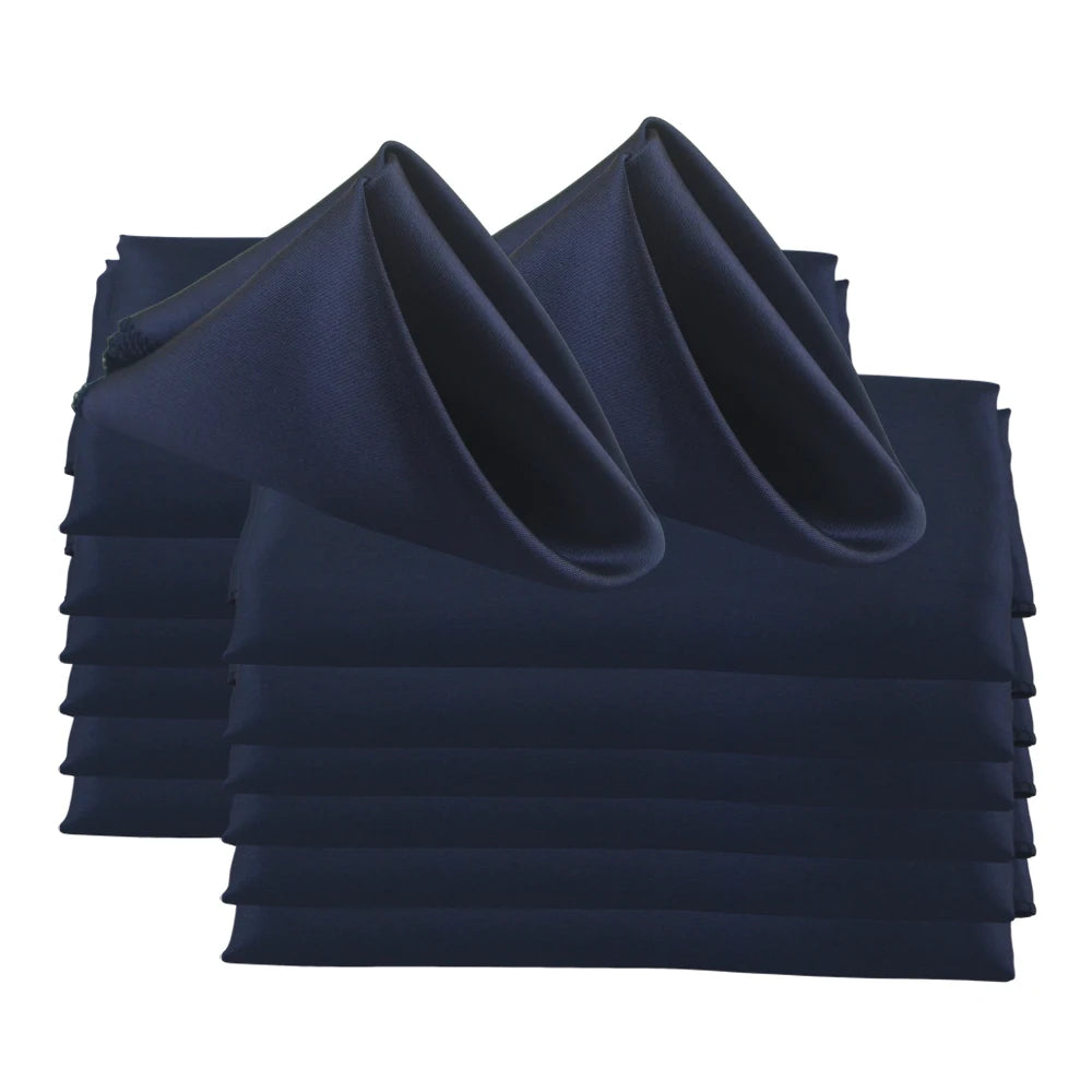 50pc Square 30x30cm Satin Elegant Satin Napkins Perfect For Wedding Graduation & Dinner Parties Restaurant Coffee/Cake Tea Towel