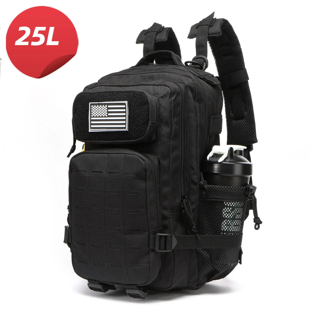 25L/50L Waterproof with 2 Bottle Holders Backpack Gym Outdoor Travel Hiking Fishing Trekking Backpacks 13inch Laptop Bag