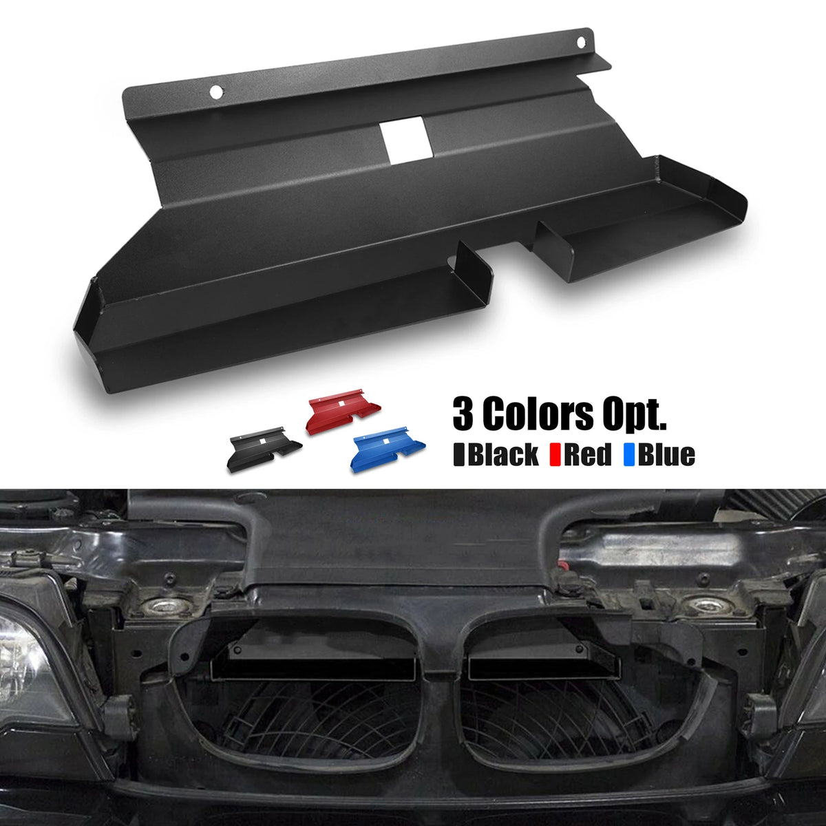 Air Intake Scoop for BMW E46 320i-330xi M52TU M54 Engine, Blue/Red/Black