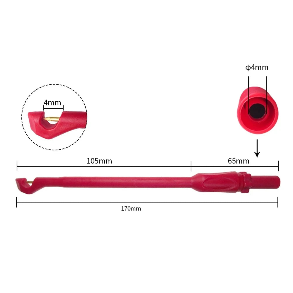 Cleqee P1033B Automotive Multimeter Test Leads Kit with Wire Piercing Puncture Probes 4mm Banana Plug Test Leads Test Probes