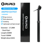 RIRO Bicycle Dropper Seatpost 27.2/30.9/31.6mm 100/125mm Travel Hydraulic Manual Height Adjustable MTB Road Bike Seat Tube