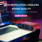 BOMGE BMG-11S Audio Interface 24-bit/192kHz Professional Sound Card And Monitor Headphones Amplifier Are Used For Live Recording