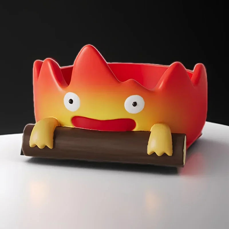 Resin Cartoon Fire Person Tray Creative Anime Key Holder Storage Indoor Outdoor Decor Perfect for Christmas HalloweenGift