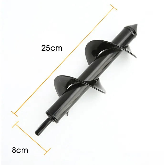 Metal Drill Bit Set Steel Gardening Tools Spiral Rod Loose Soil Digging Pit Sowing Planting Flowers And Trees Plant Tool