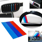 Car Sticker M Color Stripes Rally Side Hood Racing Motorsport Vinyl Decal Sticker Strip Bumper Engine Cover For BMW 117"/4.5m