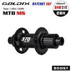 GOLDIX M370 36T Ratchet Bicycle Hubs 28 Hole J-Bend Spoke Center Lock Disc Brake Mountain Bike Hub HG/XD/MS 4pcs Seal Bearing