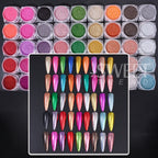 24/26/45 Colors Chrome Nail Powders Gold Silver Metallic Mirror Effect  Holographic Nail Glitter Material for Manicure Supplies