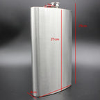 64oz Portable Stainless Steel Hip Flask Whiskey Wine Pot Leather Cover Bottle Funnel Travel Tour Drinkware Wine Cup Flasks Gift