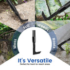 Crack Weeder Tool Long Handle Crack Weeder Crevice Weeding Tool L Shaped Multiple Sharp Blades Efficient Weeding for Narrow Spac