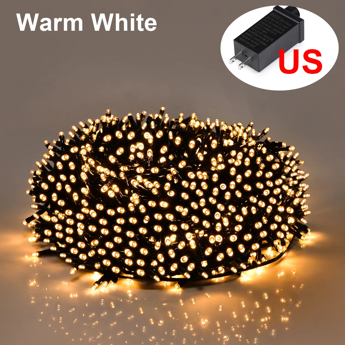 Warm White -US Plug / 100M 1000LEDs